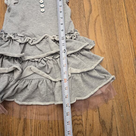Matilda Jane Whiskers Dress Girls Sz 4 Gray with Tulle - Picture 8 of 8